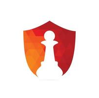 illustrazione di scacchi logo design modello vettore