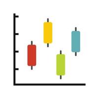 nuovo diagramma icona vettore piatto