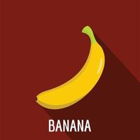 Banana icona, piatto stile vettore