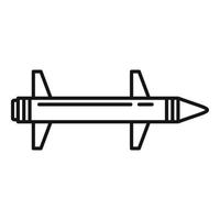 missile pace icona, schema stile vettore