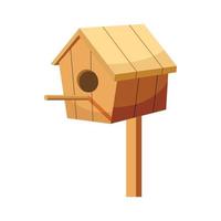 birdhouse icona, cartone animato stile vettore