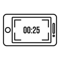 tempo schermo registrazione icona, schema stile vettore