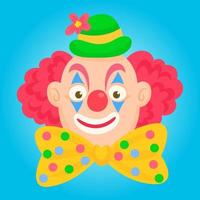 cartone animato contento clown per compleanno celebrazione vettore