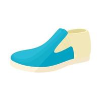 blu uomo scarpa icona, cartone animato stile vettore