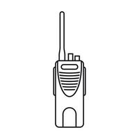 Radio trasmettitore icona, schema stile vettore