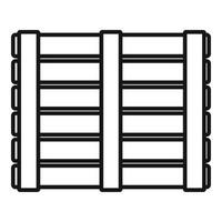 nuovo legna pallet icona, schema stile vettore