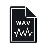 file wav icona, semplice stile vettore