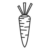 carota cibo icona, schema stile vettore