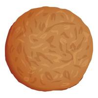 Grano biscotto icona, cartone animato stile vettore