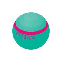 fitball icona, cartone animato stile vettore