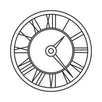 orologio icona, schema stile vettore