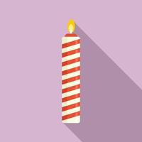 Cupcake compleanno candela icona, piatto stile vettore