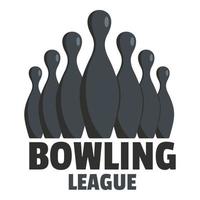 bowling evento logo, piatto stile vettore