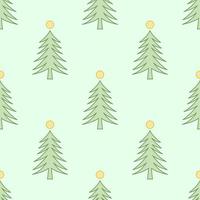 verde Natale alberi, semplice vettore ripetere