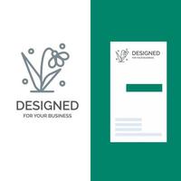 decorazione Pasqua pianta tulipano grigio logo design e attività commerciale carta modello vettore