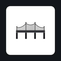 ferro ponte icona, semplice stile vettore