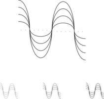 frequenza hertz intonazione pressione suono grassetto e magro nero linea icona impostato vettore