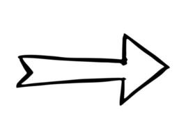 mano disegnato inchiostro freccia illustrazione nel schizzo stile. attività commerciale scarabocchio clipart. singolo elemento per design vettore