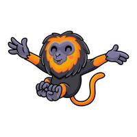 carino poco Leone scimmia cartone animato in posa vettore