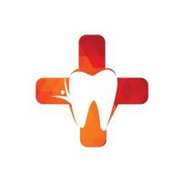 dentale logo con attraversare icona. dentale logo dente design vettore modello. dentale logo icona isolato su bianca sfondo.