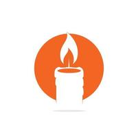 candela logo design illustrazione. astratto candela fuoco logo vettore modello.
