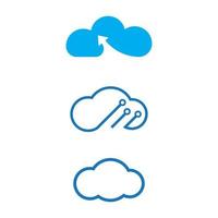 vettore logo cloud