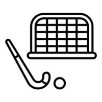 hockey obbiettivo linea icona vettore