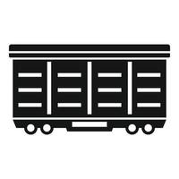 treno carico carro icona, semplice stile vettore