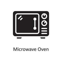 microonde forno vettore solido icona design illustrazione. faccende domestiche simbolo su bianca sfondo eps 10 file