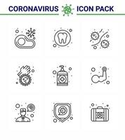 25 coronavirus emergenza iconset blu design come come covid batteri medico virus microbo virale coronavirus 2019 nov malattia vettore design elementi