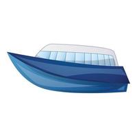 lusso yacht icona, cartone animato stile vettore
