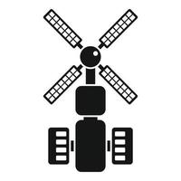 scienza spazio stazione icona semplice vettore. internazionale astronauta nave vettore