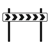 strada direzione cartello icona, semplice stile vettore