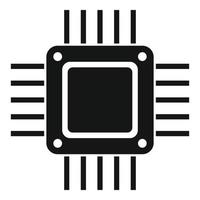 Radio processore icona, semplice stile vettore