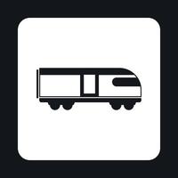 treno icona, semplice stile vettore