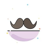 baffi fricchettone Movember maschio uomini piatto colore icona vettore
