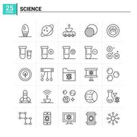 25 scienza icona impostato vettore sfondo