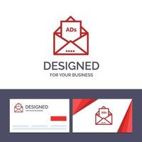 creativo attività commerciale carta e logo modello anno Domini pubblicità e-mail lettera posta vettore illustrazione