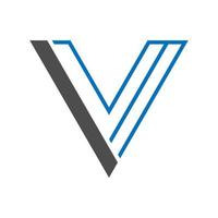 lettera v logo design illustrazione vettore