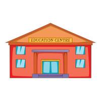 formazione scolastica centro edificio icona, cartone animato stile vettore