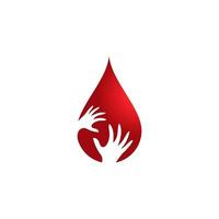 immagini del logo goccia di sangue vettore