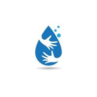 Salva acqua logo vettore