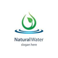 naturale acqua logo modello vettore