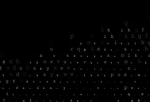 argento scuro, layout vettoriale grigio con alfabeto latino.