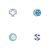 Salute medico icona design logo modello vettore