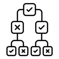 icona della linea decisionale vettore