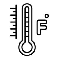 icona della linea Fahrenheit vettore