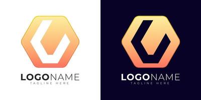 lettera u logo vettore design modello. moderno lettera u logo icona con colorato geometria forma.