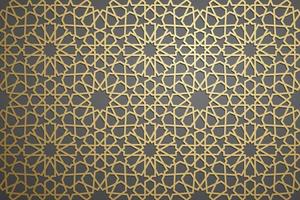 islamico ornamento vettore , persiano motivo . 3d Ramadan islamico il giro modello elementi . geometrico circolare ornamentale Arabo simbolo vettore . oro sfondo