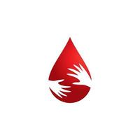 immagini del logo goccia di sangue vettore